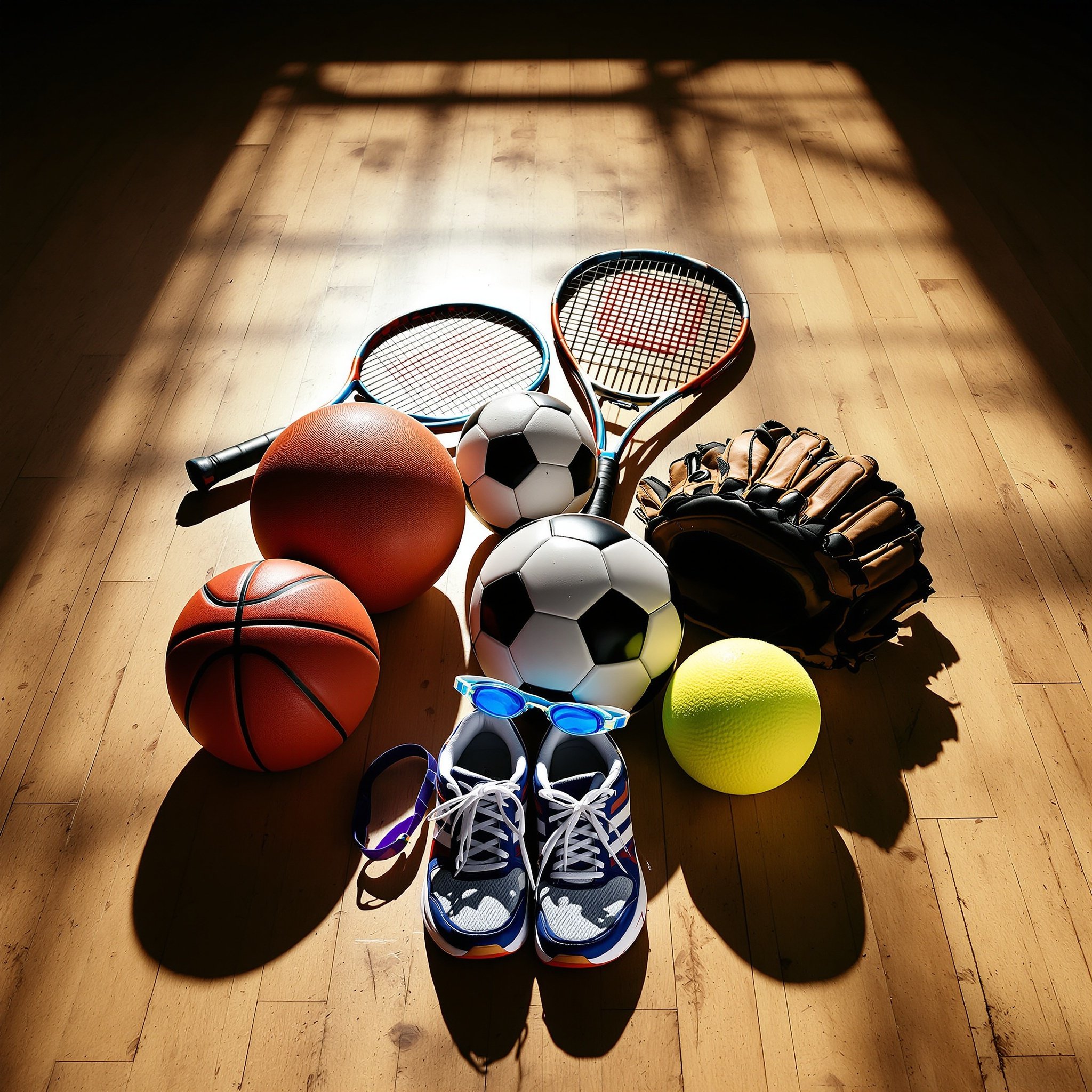 Sports equipment close-up